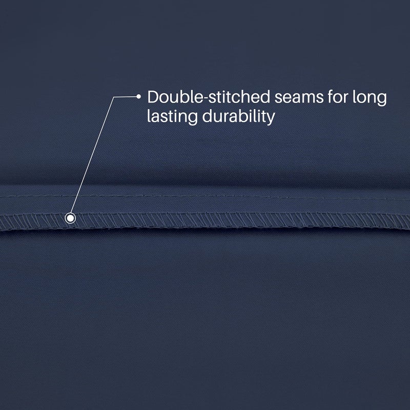 Oubonun 100% Cotton Body Pillowcase - 800 Thread Count/21x54, Moisture Absorbent and Breathable, Premium Hotel Body Pillow Cover for All Seasons, Navy Blue - Image 4